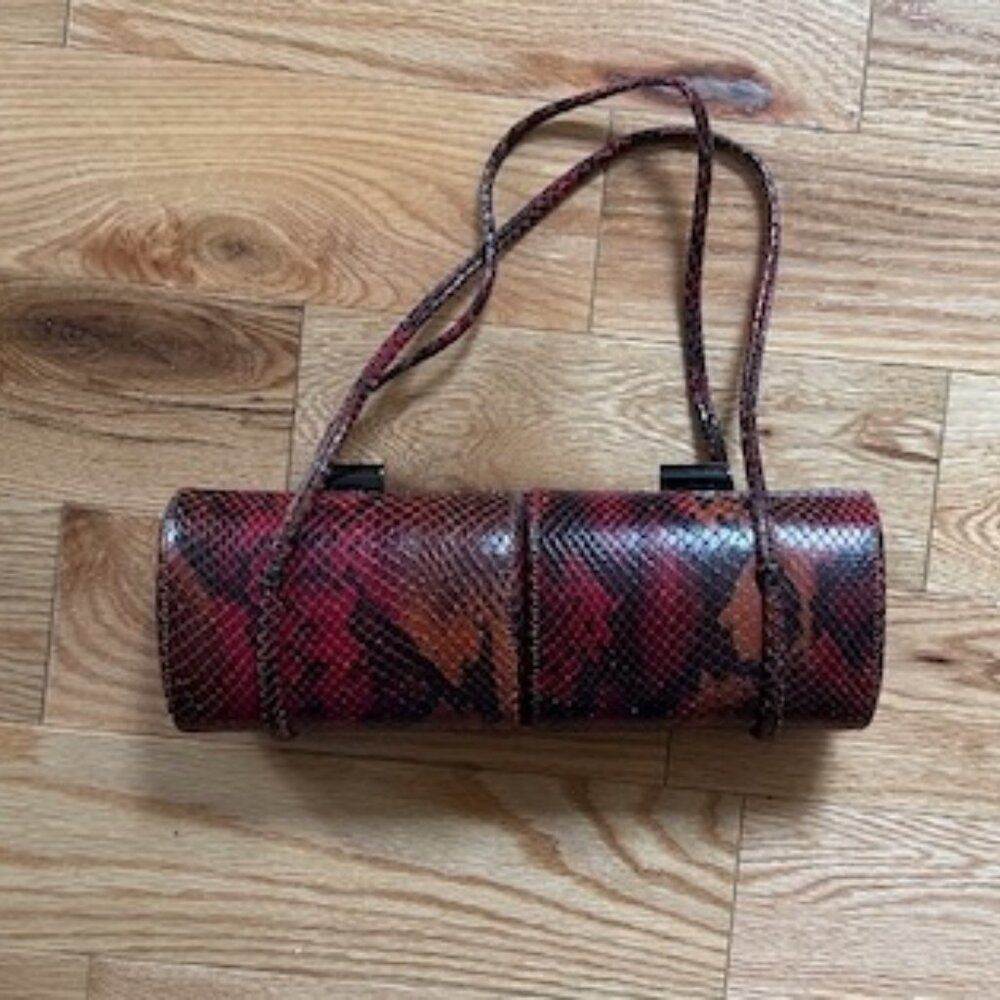 90's vintage snakeskin evening bag